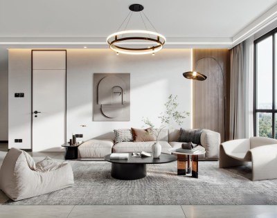 现代家居客厅3D模型下载